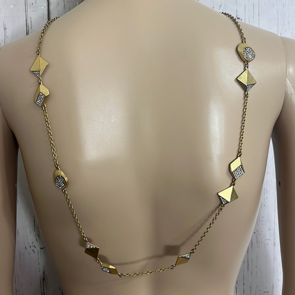 J. Crew Rhinestone Statement 15”-30” Necklace - Picture 8 of 8